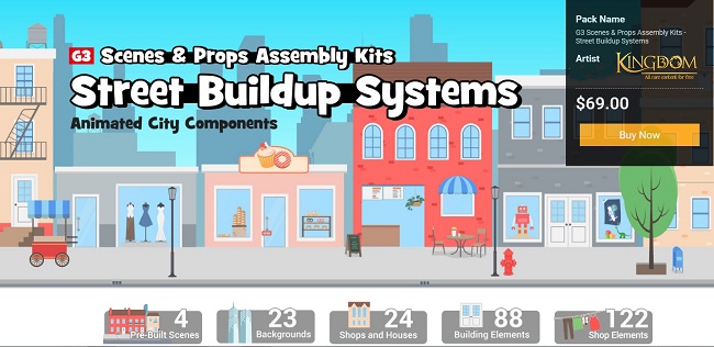 G3 Scenes & Props Assembly Kits - Street Buildup Systems